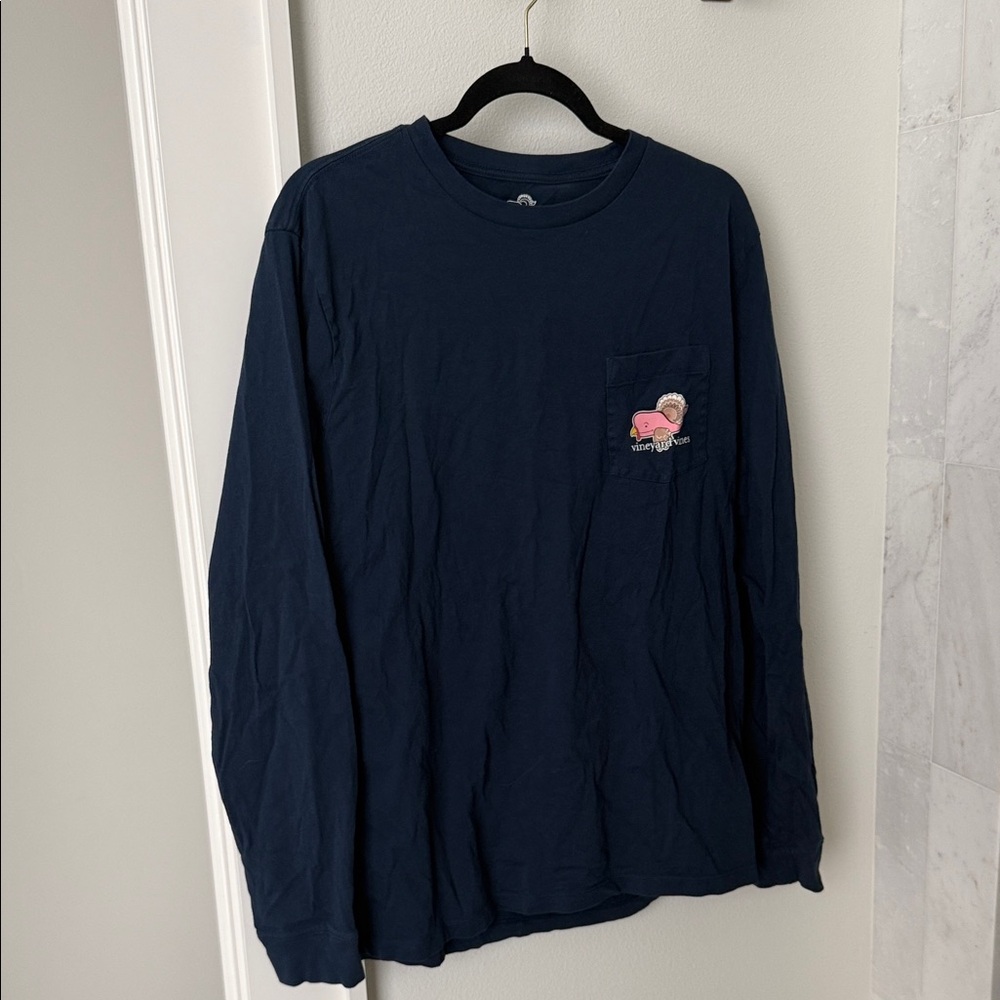 Vineyard Vines Dark Blue Long Sleeve Tee
